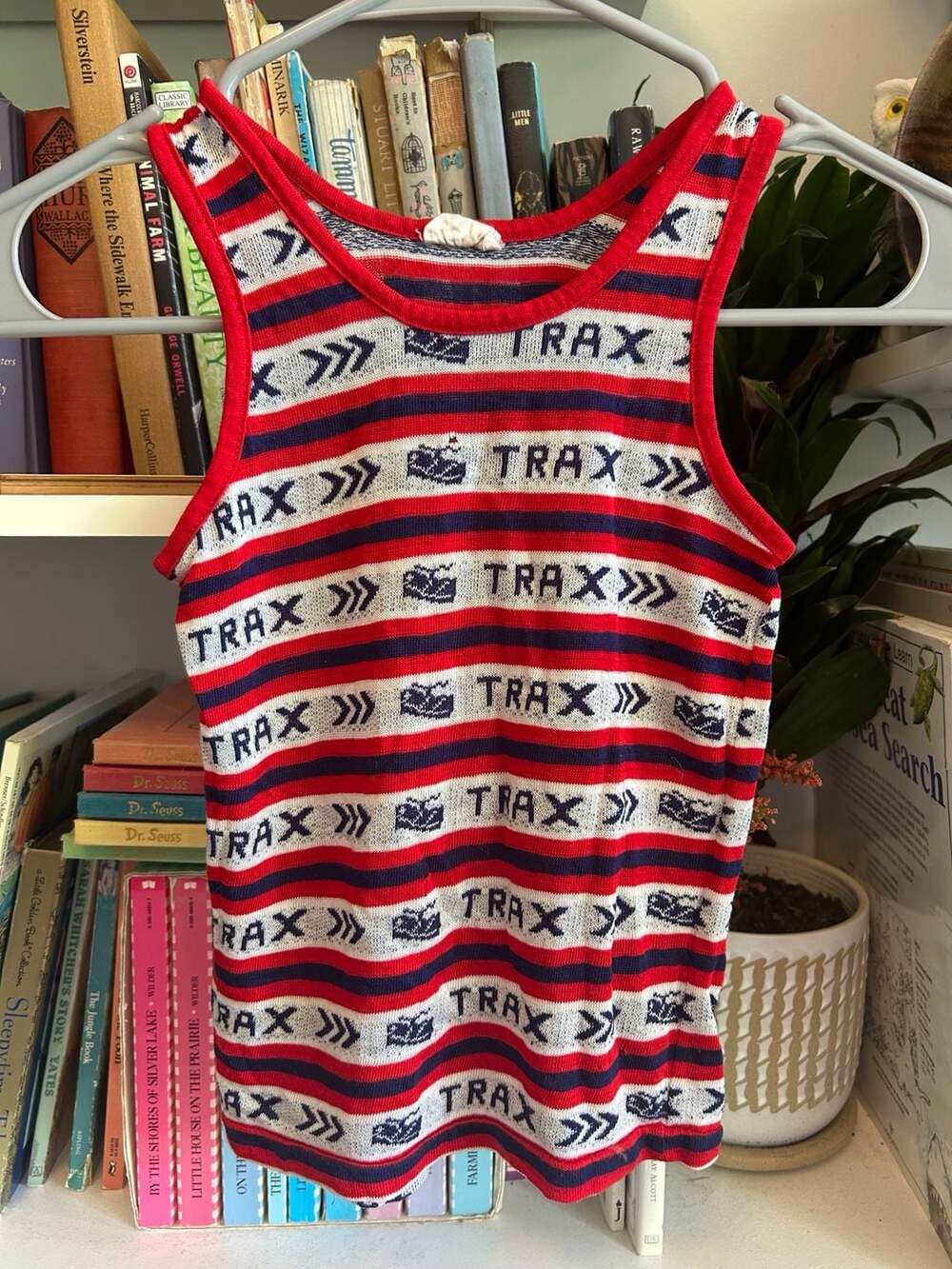 Vintage Trax Striped Red White and Blue Tank Top Kids